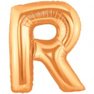 R bogstav guld folie ballon 40"/90cm (uden helium)